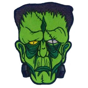 Frankenstein Patch Iron On Horror Gothic Monster Graves Goth Movie Zombie Gift - Picture 1 of 1