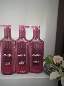 3 New TWISTED PEPPERMINT CLEANSING GEL HAND SOAP BATH & BODY WORKS - Picture 1 of 1