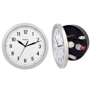 Westclox 9.75" White Battery Operated Wall Clock with Hidden Storage Compartment - Picture 1 of 1