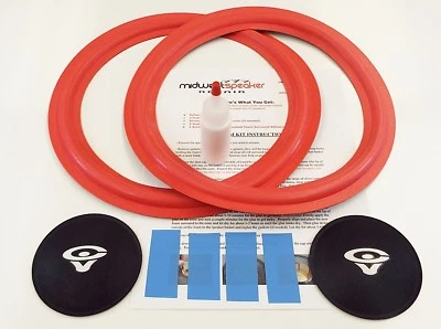 Cerwin Vega 300SE 12" Woofer Foam Speaker Repair Kit w/ 4.5" CV Logo Dust Caps
