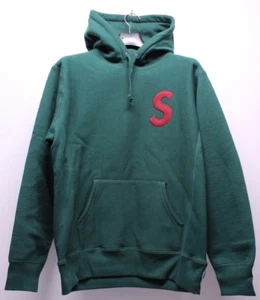 Supreme S Logo Hooded Green Red Hoodie Sweatshirt Men's Size Large FW18SW50 New - Bild 1 von 7