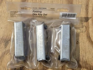 NOS SEARS Craftsman USA Rare Folding Hex Key Set 3 pc SAE Metric Torx 46287 - Picture 1 of 9