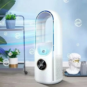 USB Bladeless 6 Speed Fan Silent Timed Air Conditioner Mini & Portable - Picture 1 of 8
