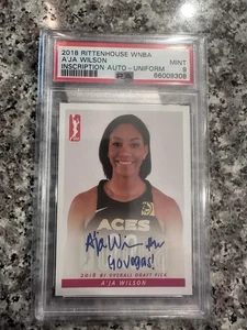 Camiseta deportiva 2018 Rittenhouse WNBA A'ja Wilson Rookie Auto Aces PSA 9 ¡Inscripción! - Imagen 1 de 2