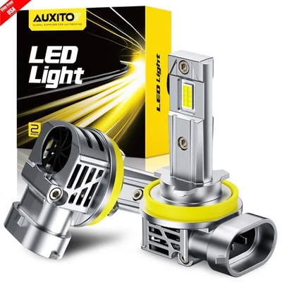 H11 LED Headlight Bulbs Kit High Low Beam 100W 330000LM Super Bright 6500K White - Image 1 of 4
