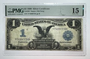 1899 $1 Black Eagle Silver Certificate Fr. 230 PMG 15 - Picture 1 of 2