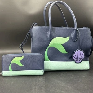 Borsa a mano e portafoglio Loungefly coda di sirenetta RARA etichetta cuore - Foto 1 di 20