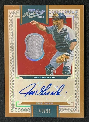 JOE GIRARDI NEW YORK YANKEES 2016 PANINI CORTES PRIME MATERIAL USADO EN JUEGOS AUTOMÁTICO/99 Foto 1 de 3