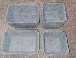 7 x Filz-Aufbewahrungsbox Filz Schubladen-Organizer Filzboxen Set hellgrau NEU - Bild 1 von 1