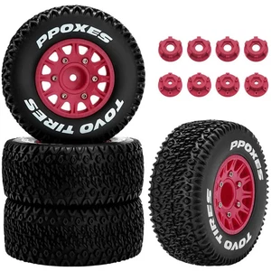 RC Truck Universal Tires 12mm/14mm Hex RC Wheel and Tire for 1/10Slash 2WD Arrma - Picture 1 of 20