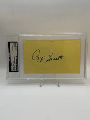 Ozzie Smith Signed Cut Card - PSA Authentic Index Card  - Encapsulated - Image 1 of 2