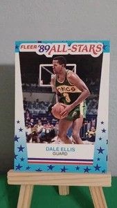 Adesivi Fleer All-Stars 1989-90 #8 Dale Ellis Seattle Supersonics Basketball - Foto 1 di 8