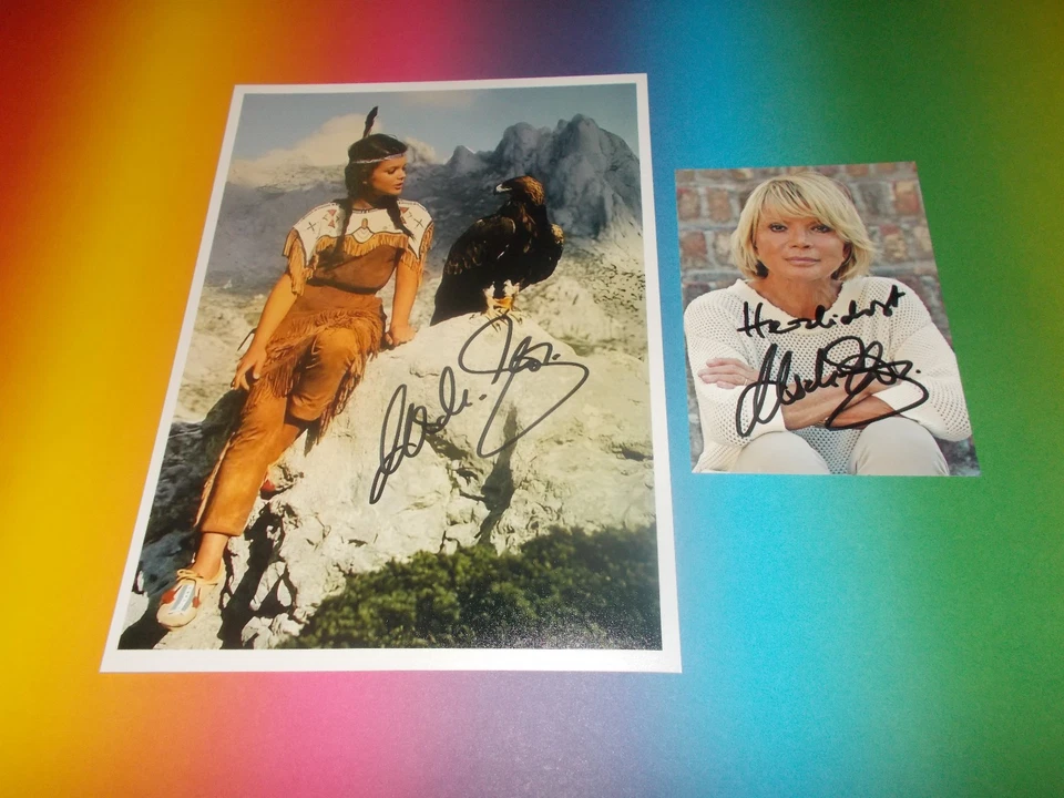 Uschi Glas Winnetou signed signiert autograph Autogramm auf  20x28 Foto + AK - Bild 1 von 1