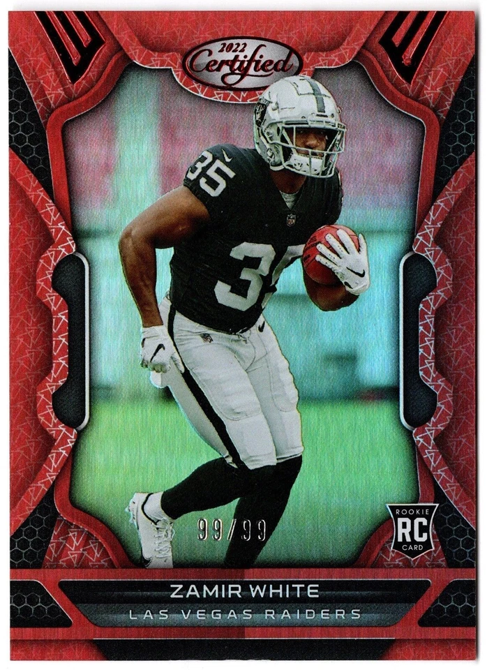 2022 Panini Certified Mirror Red ZAMIR WHITE 142 #99/99 Las Vegas Raiders Rookie - Image 1 of 1