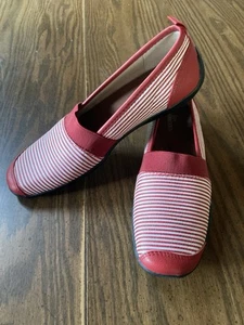 Ros Hommerson NIB Carol Slip On Red Stripe NIB Us 6.5 SS Deck Shoes Summer - Bild 1 von 10
