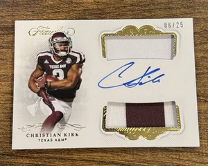 2020 Panini Flawless Christian Kirk Collegiate Dual Worn Jersey Auto /25 RPA SSP - Picture 1 of 2