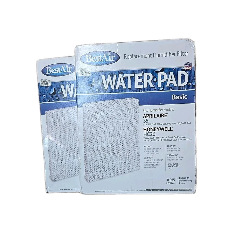 BESTAIR WATER PAD REPLACEMENT HUMIDIFIER FILTERS - A35 - TWO Filters - Image 1 of 2