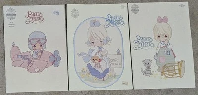 Lot 3 Vtg 80's Precious Moments Cross Stitch Pattern Books PM-6 Occupation 18 20 - Image 1 of 4