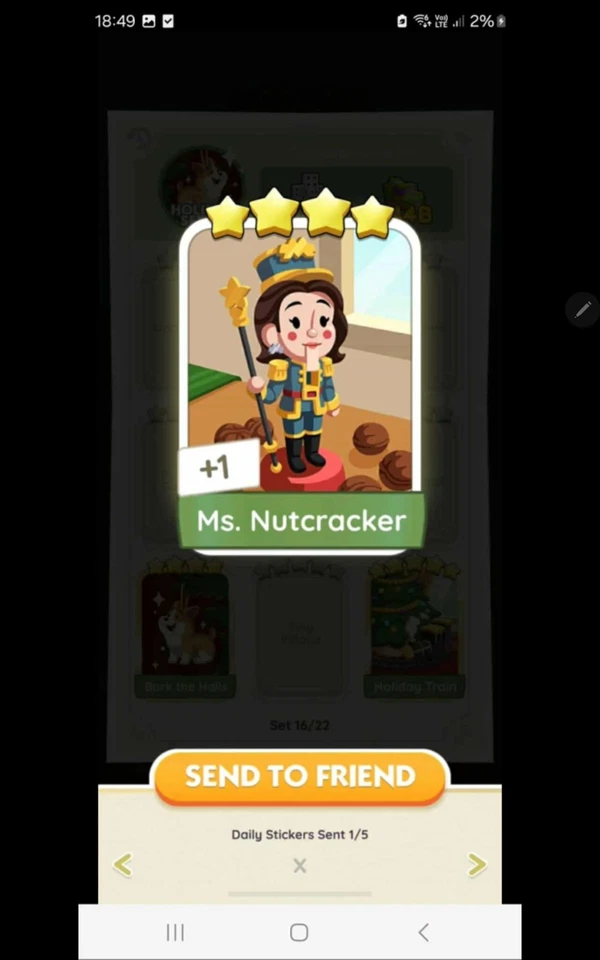 Monopoly Go Cards Ms. Nutcracker - Image 1 of 1