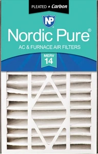 Air Bear 16x25x5 (4 7/8) AC Filter Replacement MERV 14 Plus Carbon 1 Pack - Picture 1 of 7