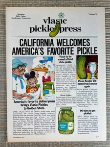 Vlasic Pickles Press Kosher Dill Mr Stork Relish 1976 Vintage Print Ad - Picture 1 of 1
