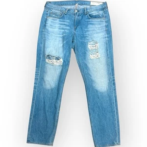 Rag & Bone For Intermix Jeans Women's Boyfriend Moto Distressed Size 29 Blue - Picture 1 of 14