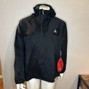 Nike Trail Jacket ACG Snacks 1/4 Zip Packable Black FQ3062-010 Mens Size XL - Picture 1 of 8