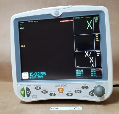 GE DASH 5000 CO2 PATIENT MONITOR 2035598-302 ! N158 C - Image 1 of 4