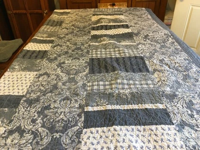 Edredón Country Living Denim Patchwork Talla Queen Foto 1 de 4