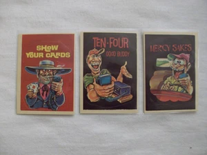 (3) 1978 DONRUSS CB CONVOY CODE STICKERS w/SSHOW YOUR CARDS,TEN-FOUR GOOD BUDDY, - Picture 1 of 2