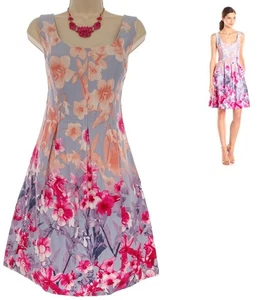 Vestido Nine West Estampado Floral Plisado Calce y Acampanado con Bolsillos Talla 18W 2X Talla Grande - Imagen 1 de 6