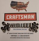 Vintage Craftsman 1/4" Drive SAE 6 Point Shallow Socket G G1 G2 You Choose USA