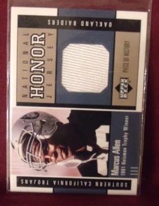 MARCUS ALLEN 2002 UPPER DECK PIECE OF HISTORY NATIONAL HONOR GAME USED JERSEY - Picture 1 of 1