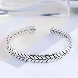 Bracciale donna in argento sterling 925 intrecciato nuovo - Foto 1 di 5