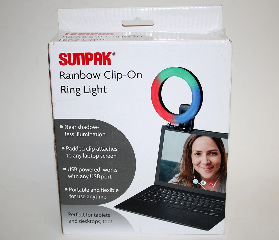 Sunpak -Rainbow Ring Light with Adjustable Clip - Image 1 of 4