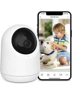 SwitchBot Baby Monitor Indoor Camera, 360-degree 1080P Pan Tilt Smart WiFi(2.4G) - Picture 1 of 9