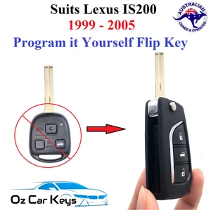 Suits Lexus IS200 Remote Flip Key Fob 1999 2000 2001 2002 2003 2004 2005 4C - Picture 1 of 11