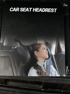 Black Seat Headrest Pillow Head Support Rest Nap Sleep Side Cushion for Car Auto - Picture 1 of 5
