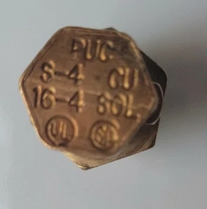 NEW Copper Split Bolts PUC Penn-Union 16-4 CU S-4 SOL UL - Picture 1 of 6