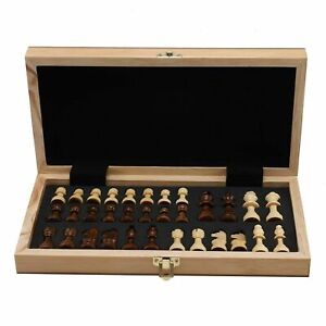Schachspiel Figuren Schach Holz Set Faltschachbrett Magnetstücke Holzbrett Neu