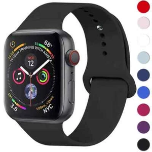 Für Apple iWatch Silikon Armband Band Series 10 9 8 7 6 5 4 3 2 1 38-42mm44-49mm - Bild 1 von 34
