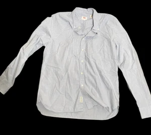 Levis Shirt Men Large Blue Button up Long Sleeve Size L - Picture 1 of 17