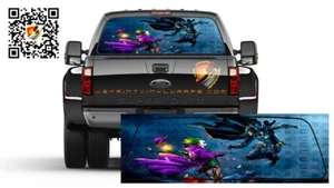 Batman and Joker Rear Window Perforated Graphic Vinyl Decal Cars Truck Camper - Picture 1 of 4