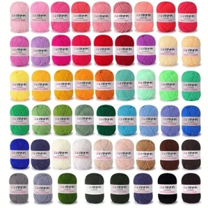 53Pcs Candy Color Milk Cotton Yarn Set for Crochet Knitting Amigurumi and More - Picture 1 of 7