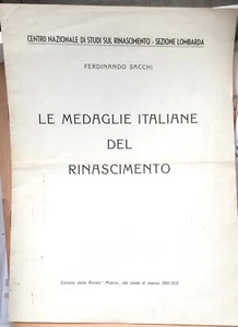 1941 LE MEDAGLIE ITALIANE DEL RINASCIMENTO Sacchi - Imagen 1 de 2