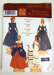 Simplicity Museum Collection 1600-1860 11.5" Fashion Doll Pattern #5913 - UNCUT - Picture 1 of 2
