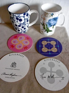 RITZENHOFF & BRECKER 2 Porzellan Tassen Becher + 4 Design Bierdeckel rar - Bild 1 von 7