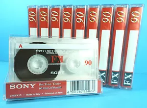 🙈 10x SONY FX 90 * IEC I tipo 1 * nastri cassette cassette кассеты * 1998 - Foto 1 di 3