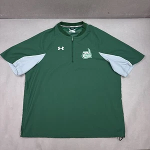 UNC Charlotte 49ers Jacket Mens Large Green Under Armour Coach Shirt Pullover - Picture 1 of 10