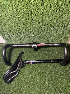 BIKE Drop HANDLEBARS 31.8 x 440mm FSA ENERGY ERGO Cyclocross 44cm Wide & Seat - Picture 1 of 10